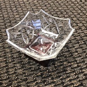Waterford Crystal bowl with wood stand base